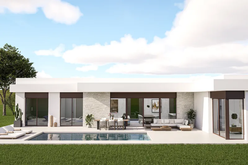 Villa en parcela rústica desde 10.000 m²